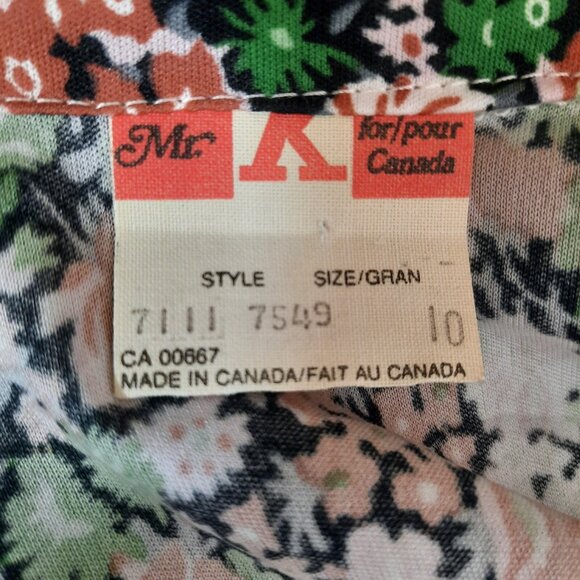 Vintage 70s Blouse Belted Floral Disco Dagger Collar Long Sleeve Button Up Sz S - Picture 11 of 11